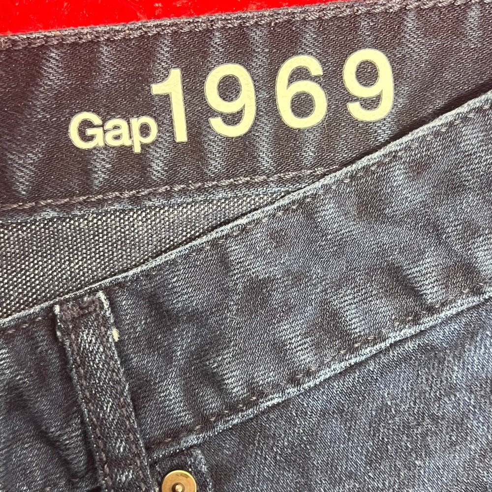 Gap 1969 Always Skinny Jeans Women Dark Blue Leopard Print Size 29 - Picture 4 of 5
